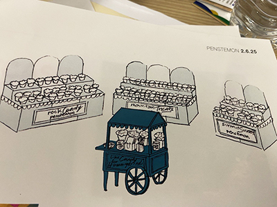 Drawing of the displays